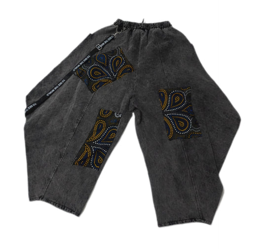 Funky pants blue patch