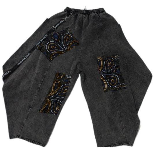 Funky pants blue patch