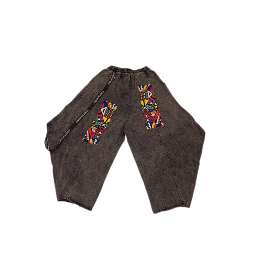 Funky pants brown patch