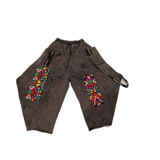 Funky pants brown patch